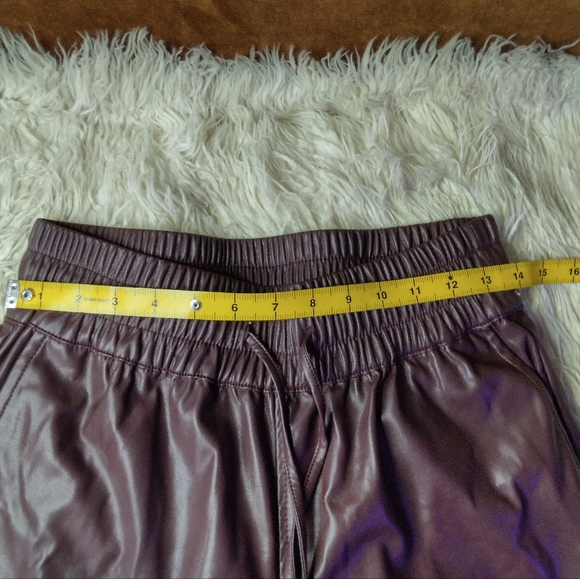 New Blank NYC Faux Leather Drawstring Jogger Color Grape Shake Size S - Picture 7 of 11